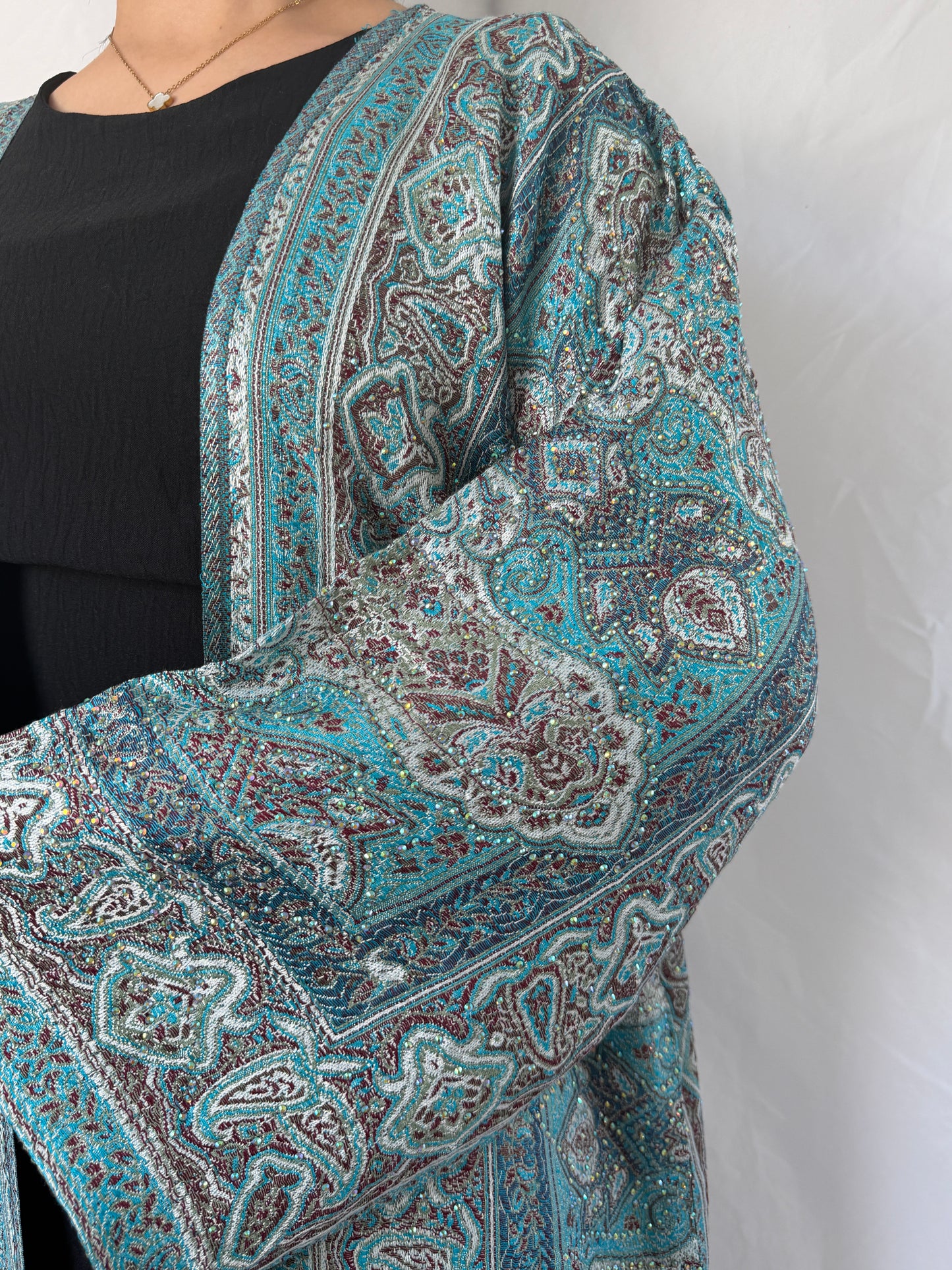 royal blue abaya