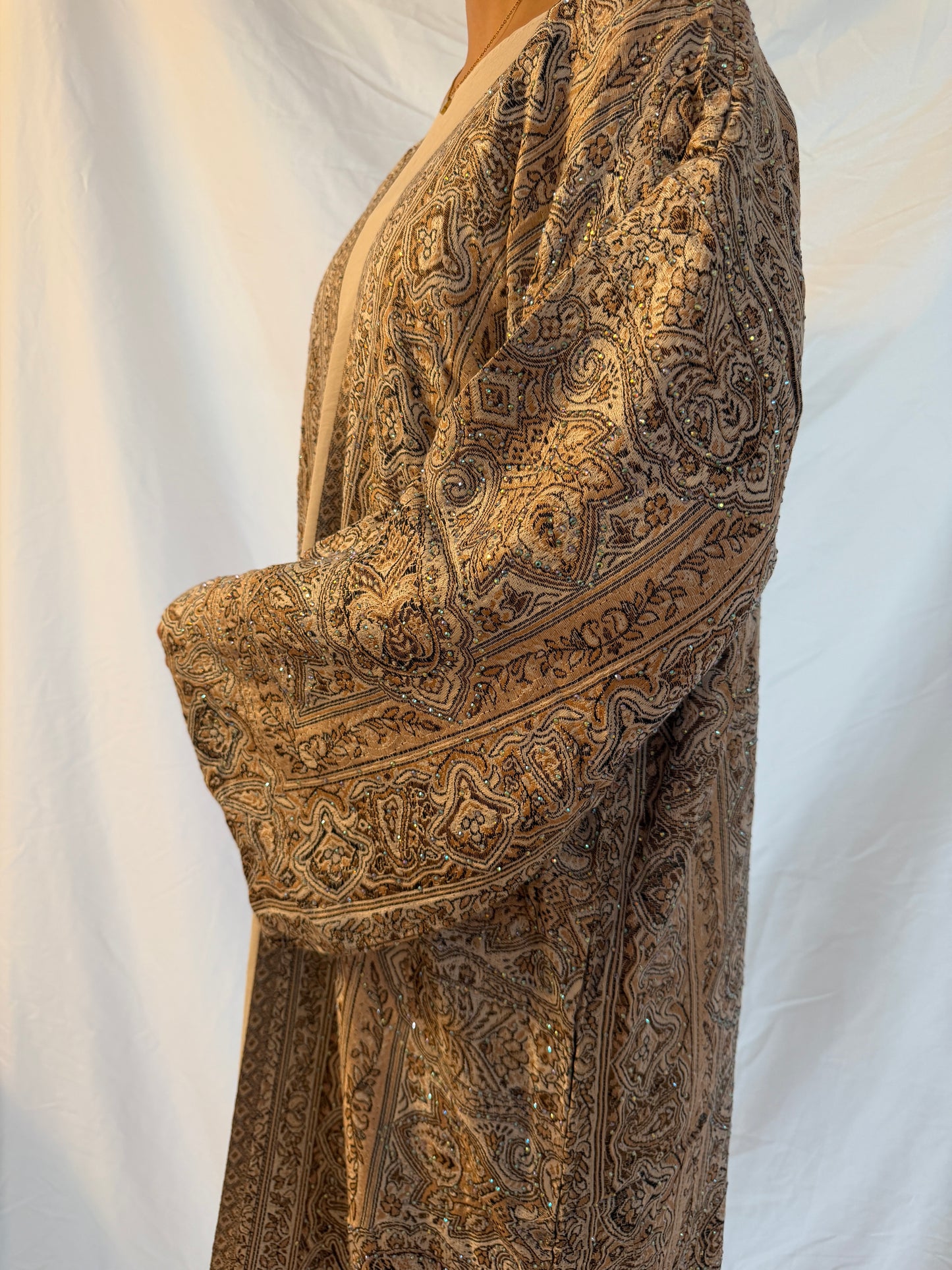 grey tradition pashmina abaya