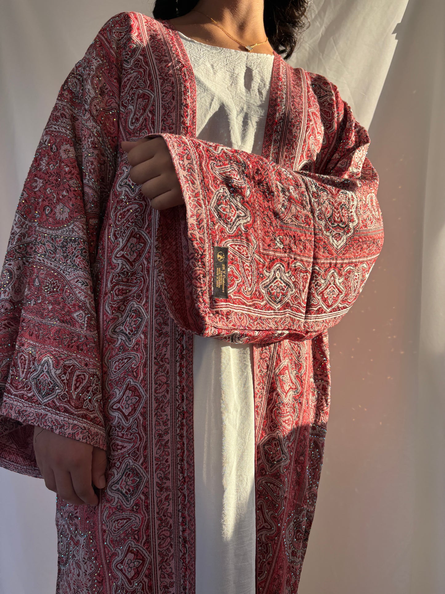 Blush Mirage Pashmina Abaya