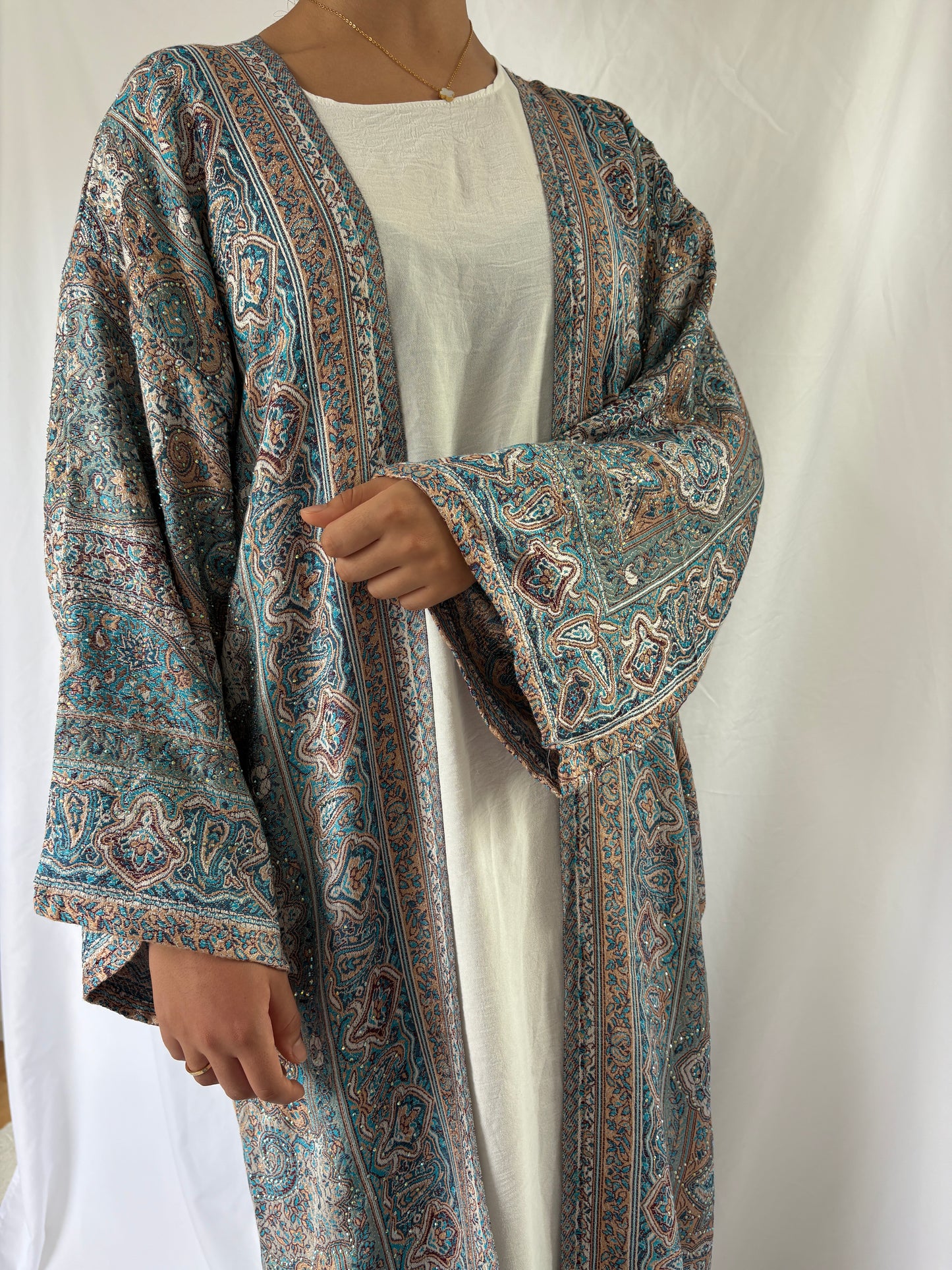 Royal azure Pashmina Abaya