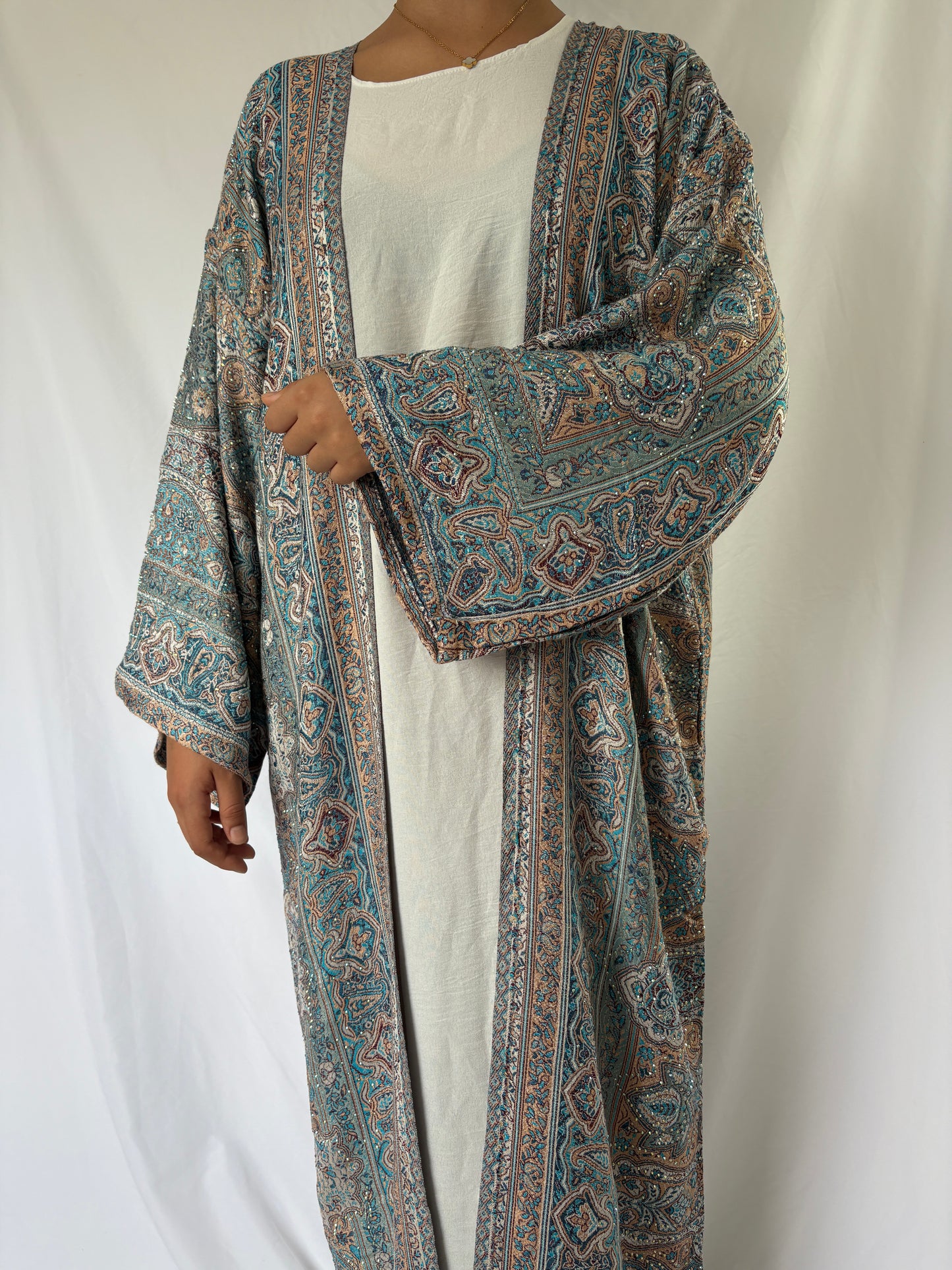 Royal azure Pashmina Abaya