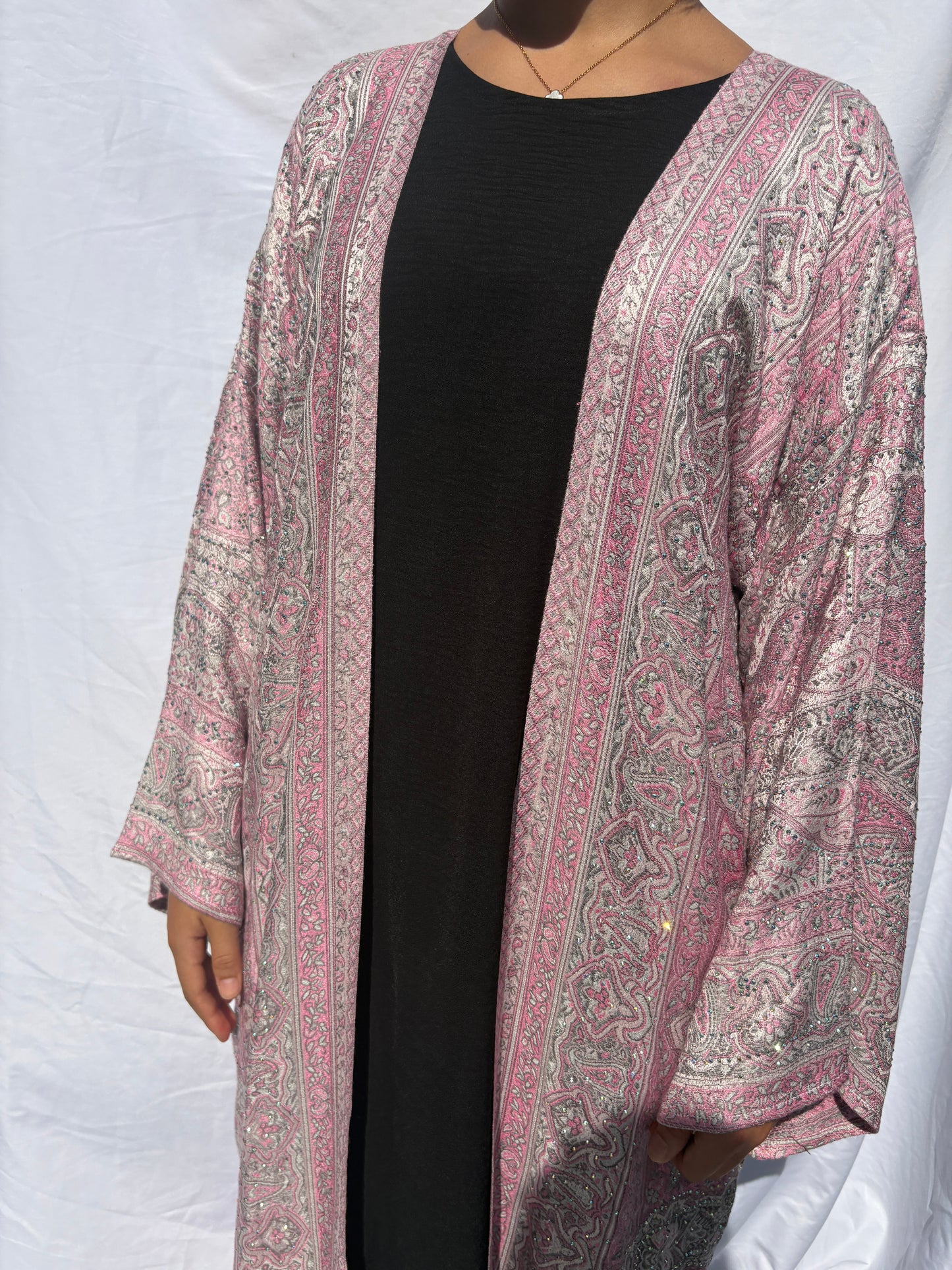 Rosé Pashmina Abaya