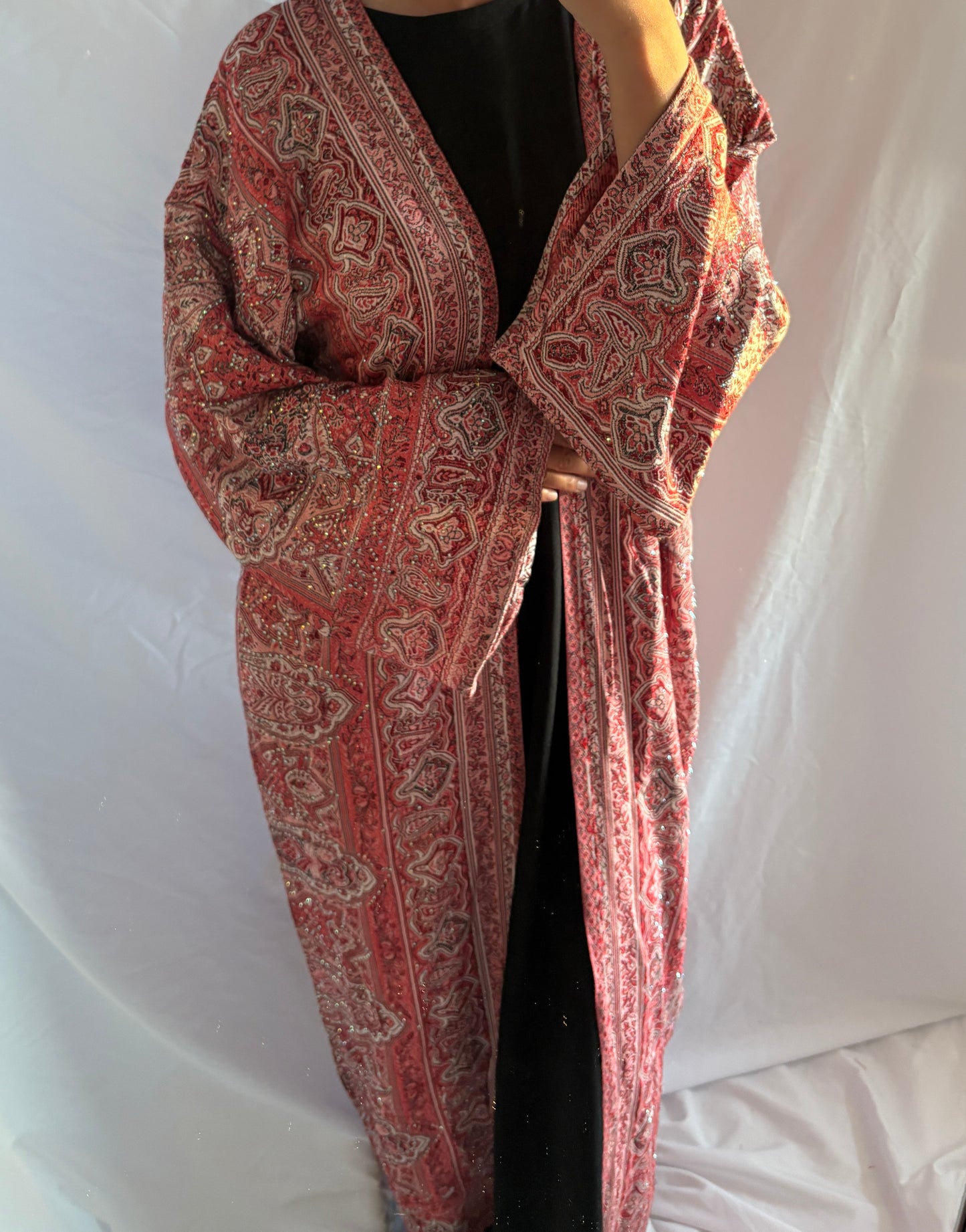 Blush Mirage Pashmina Abaya