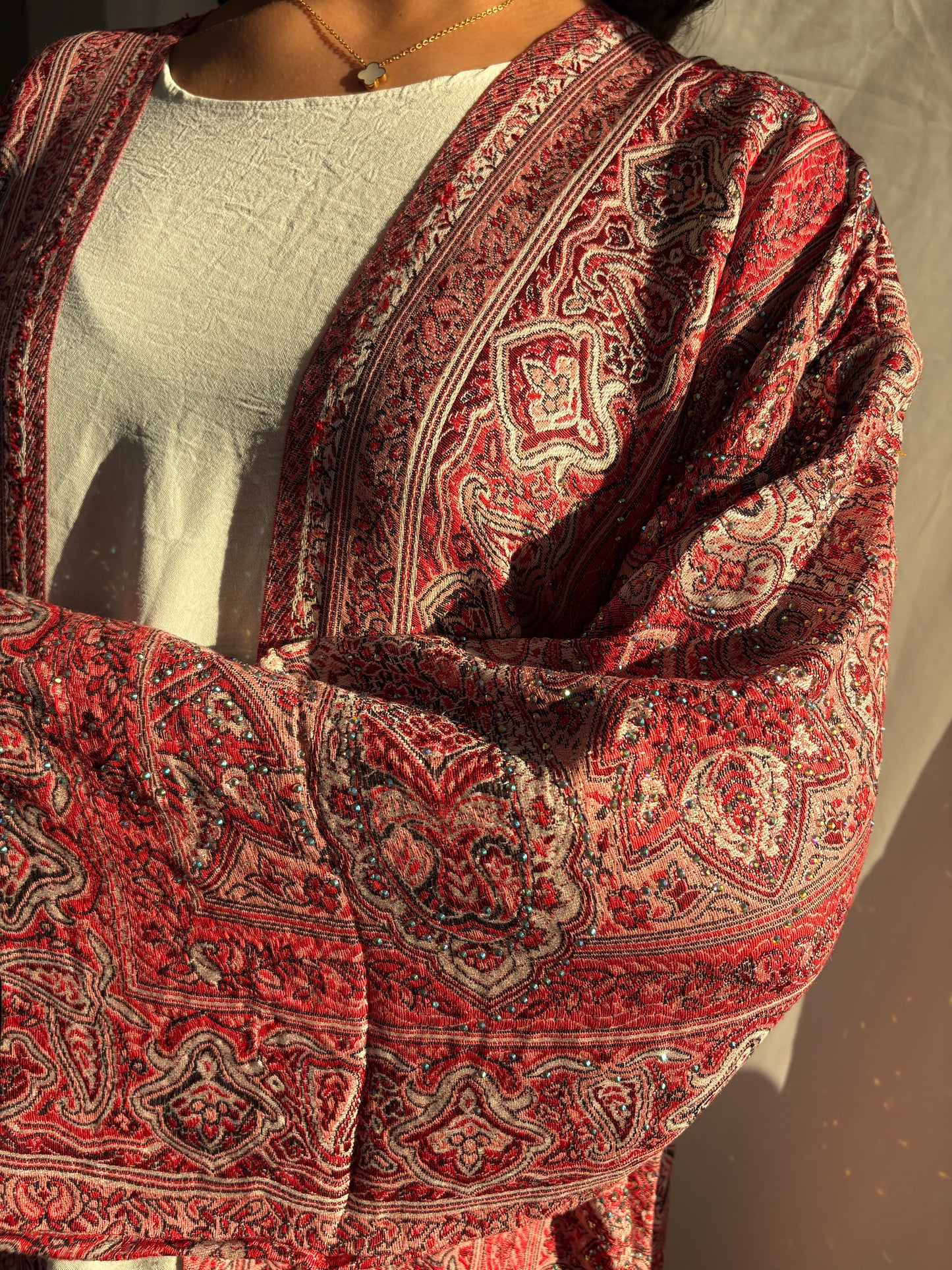 Blush Mirage Pashmina Abaya