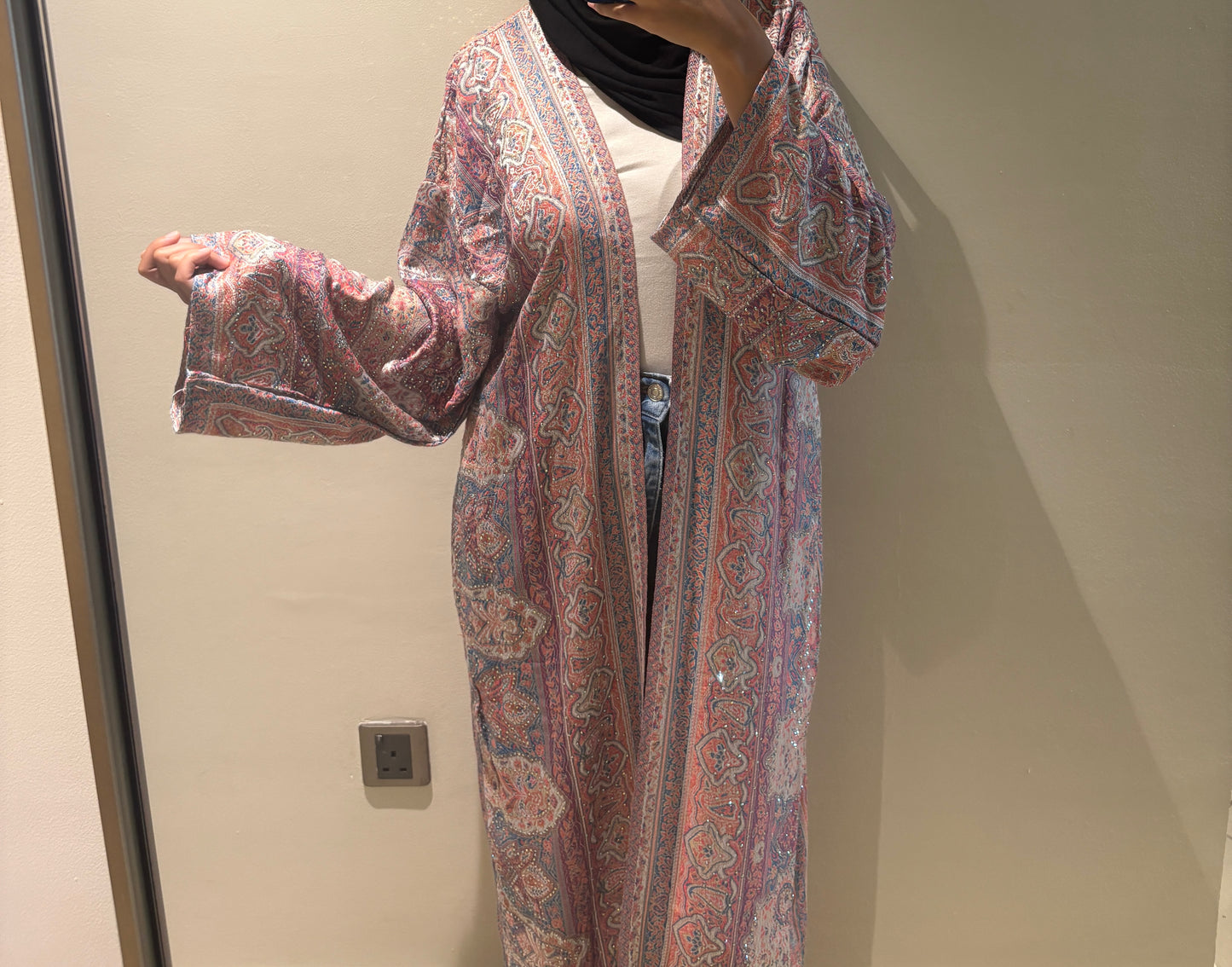 Ruby Veil Abaya