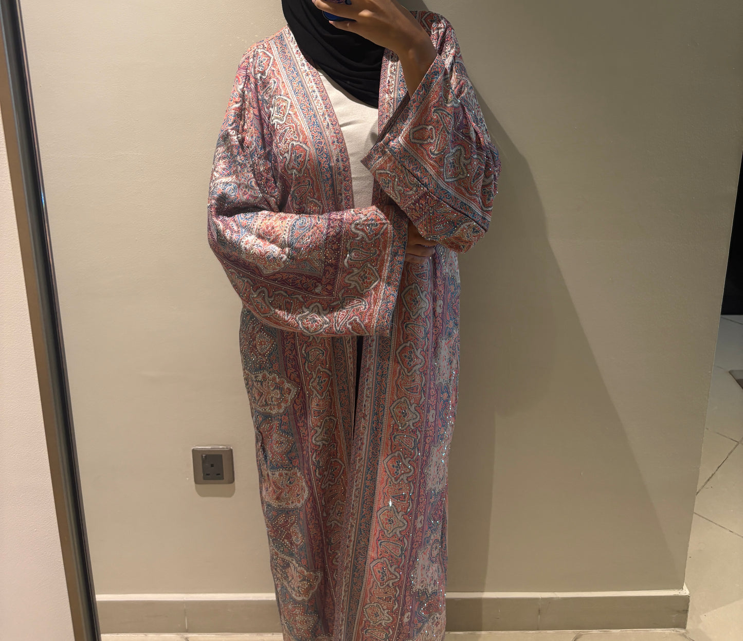 Ruby Veil Abaya