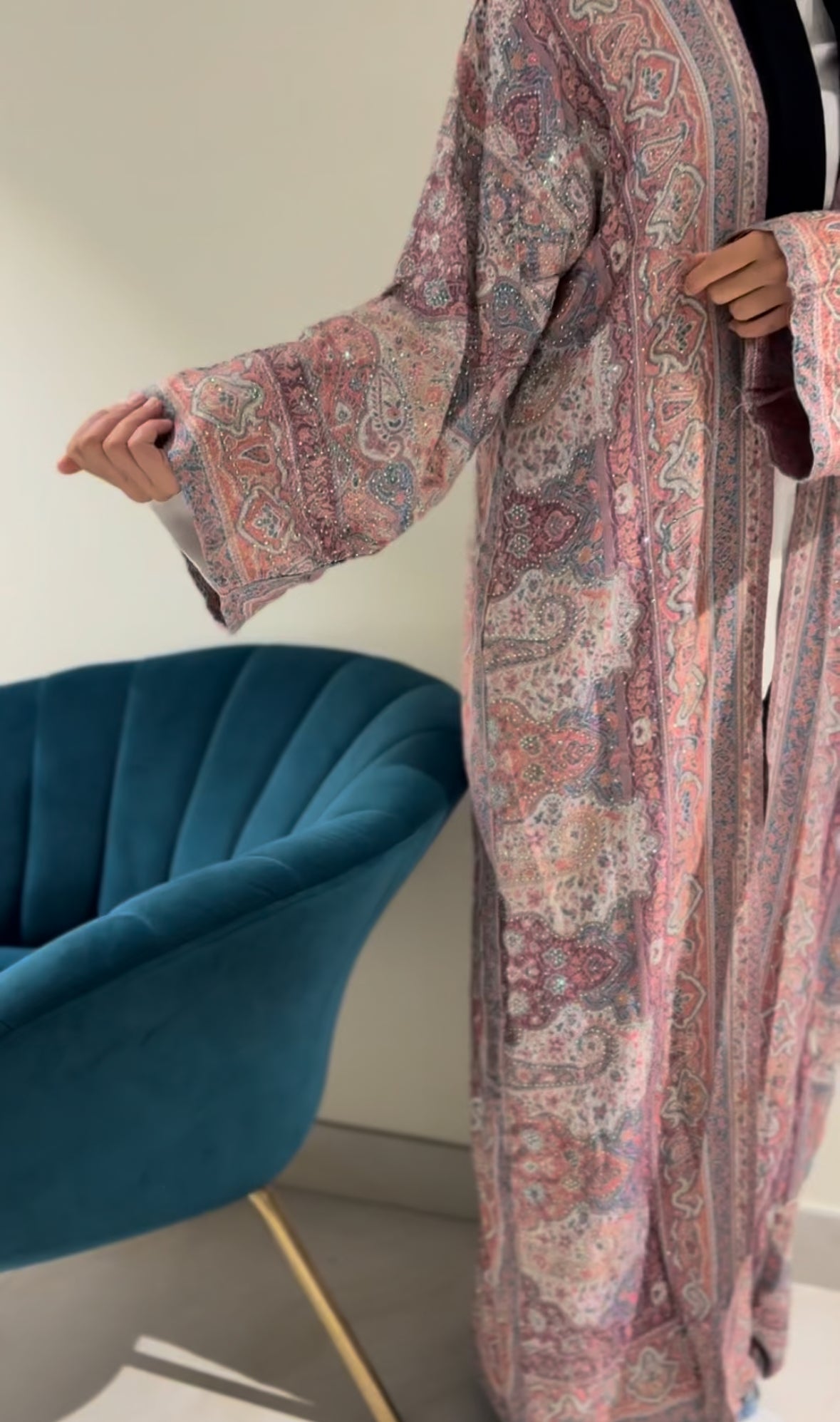 exclusive ruby veil abaya