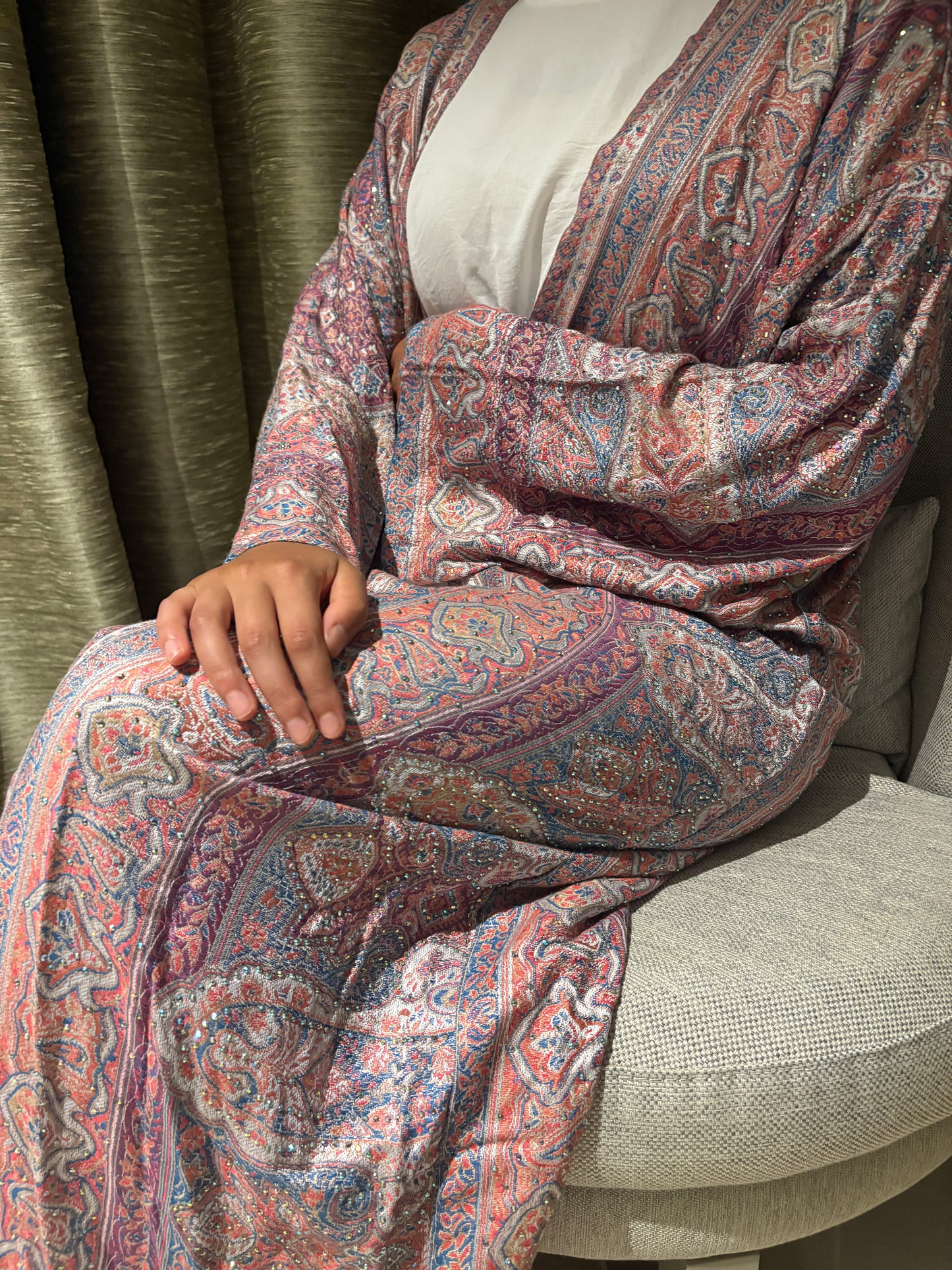 Ruby Veil Abaya
