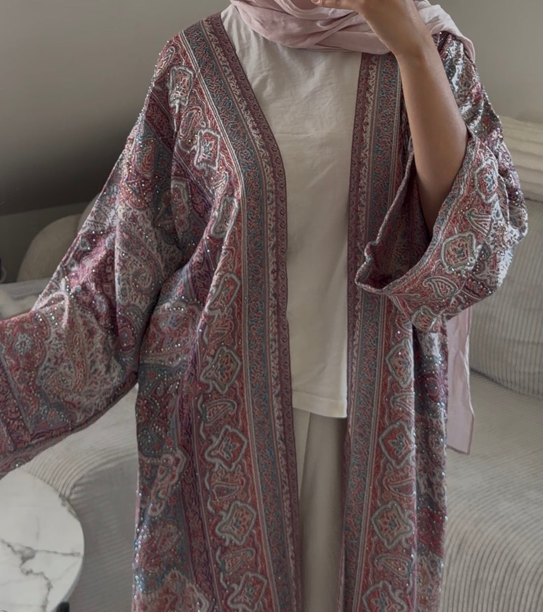 exclusive ruby veil abaya