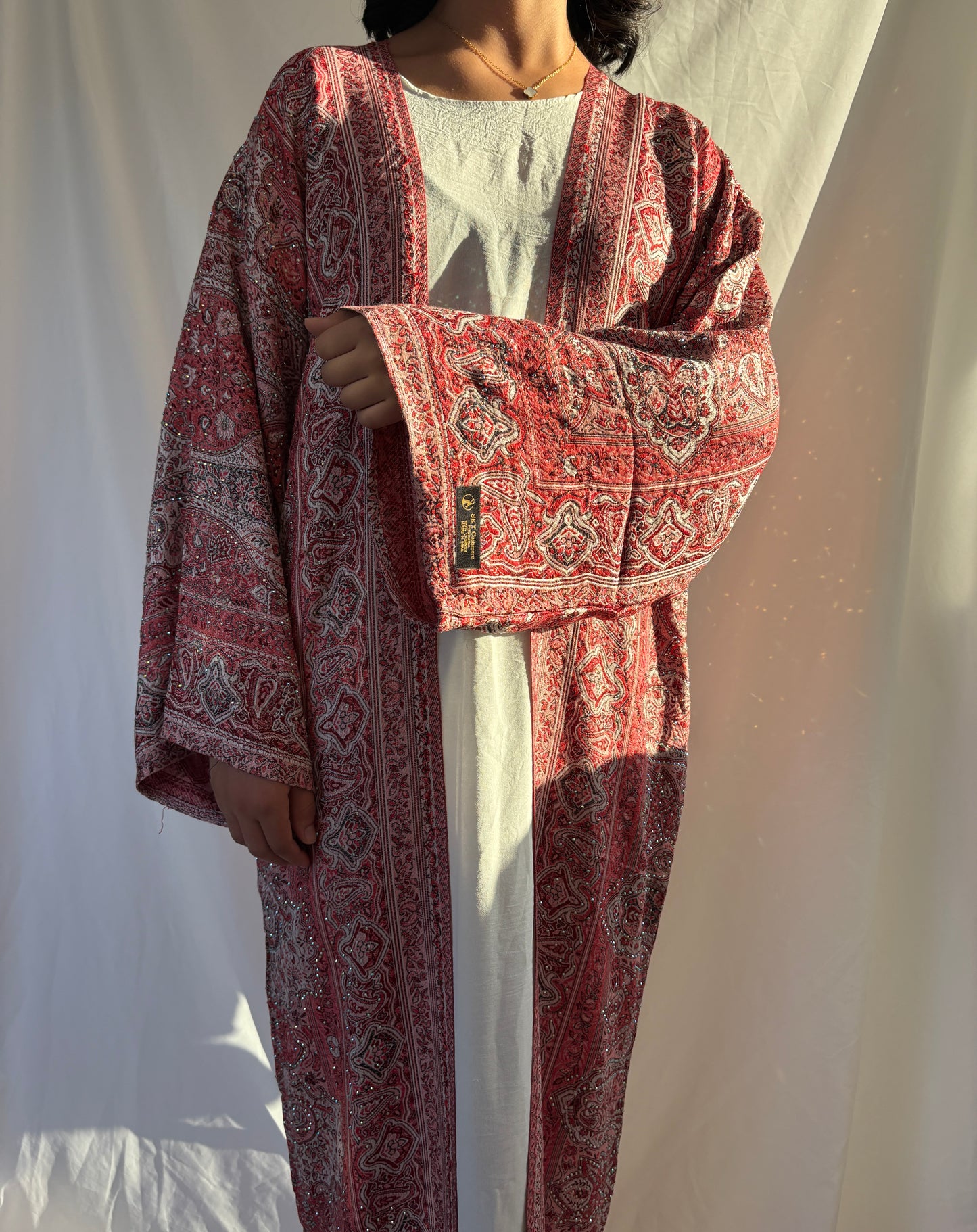 Blush Mirage Pashmina Abaya