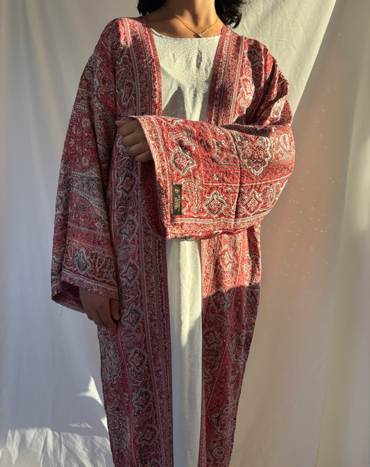 Blush Mirage Pashmina Abaya