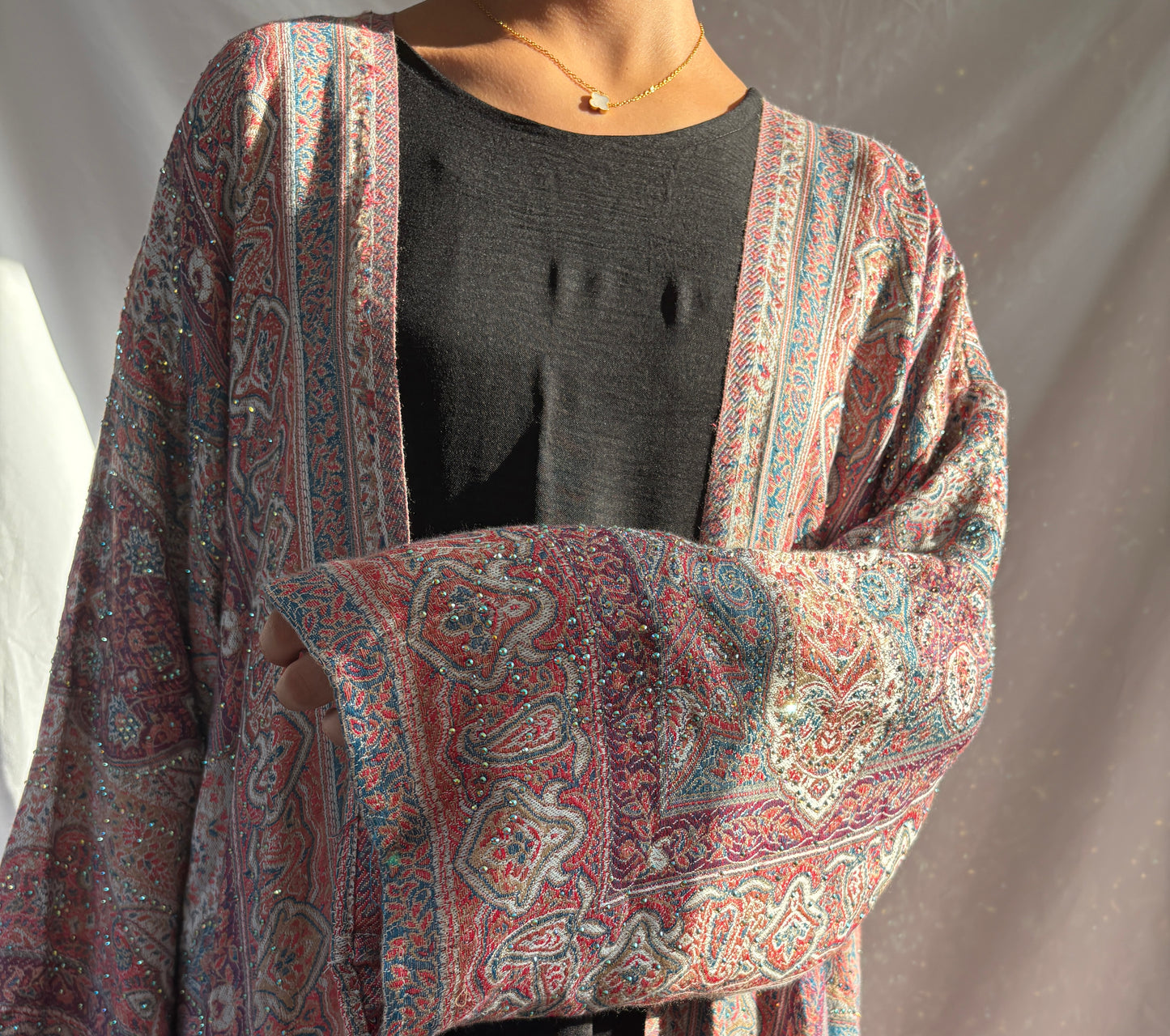 Ruby Veil Pashmina Abaya