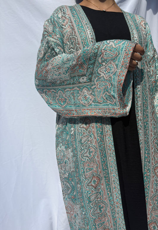 Jade Mirage Pashmina Abaya