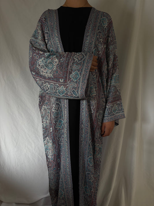 Blueberry Pashmina Abaya