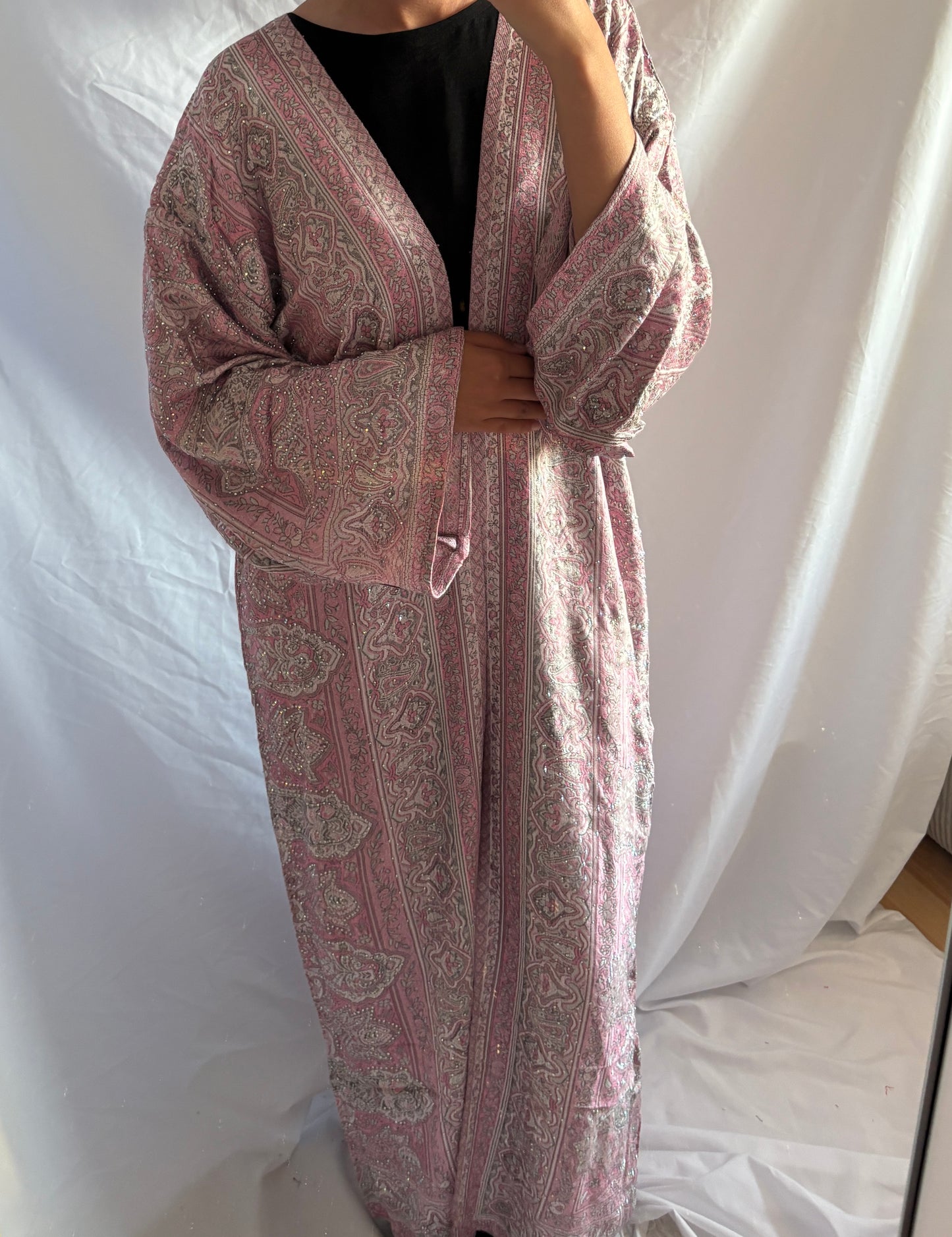 Rosé Pashmina Abaya