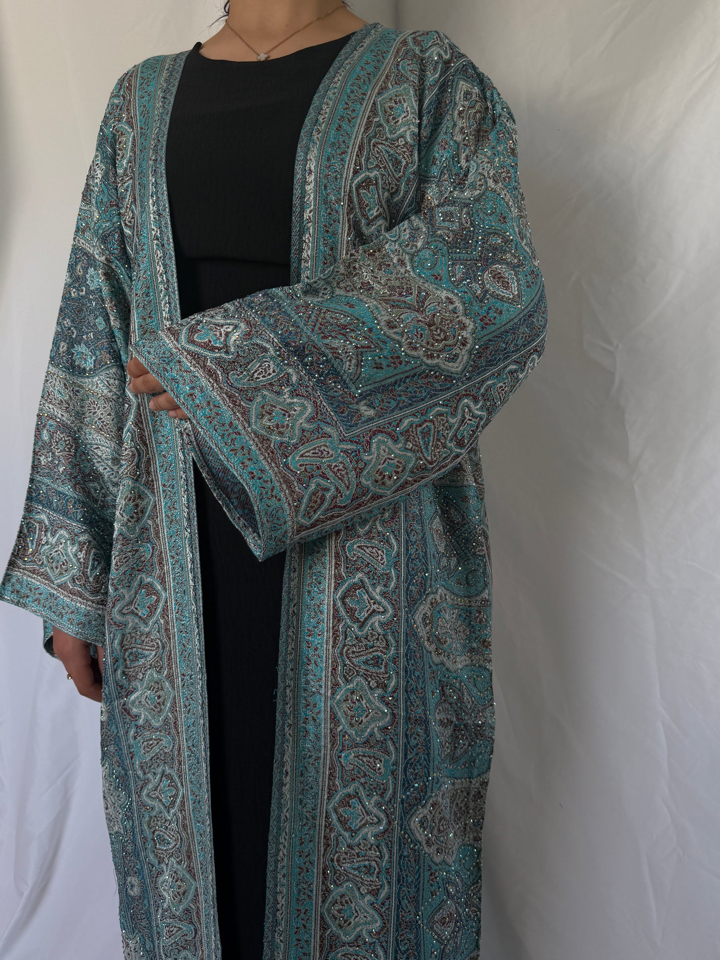 royal blue abaya