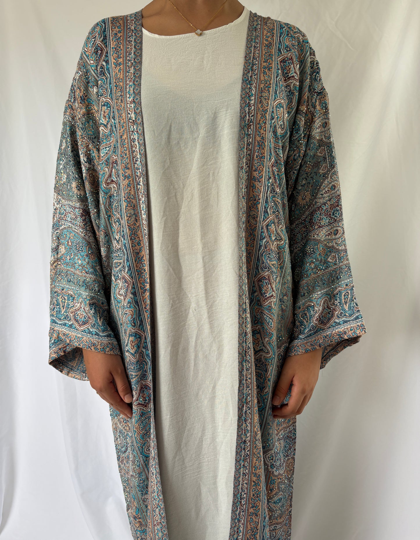 Royal azure Pashmina Abaya