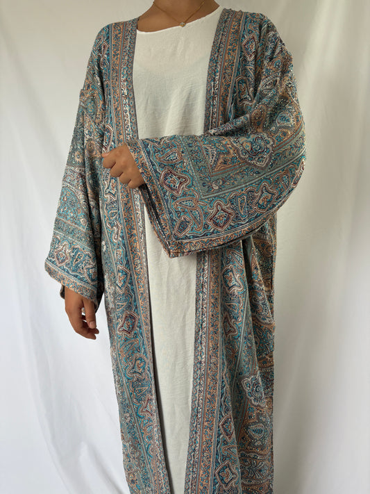 Royal azure Pashmina Abaya