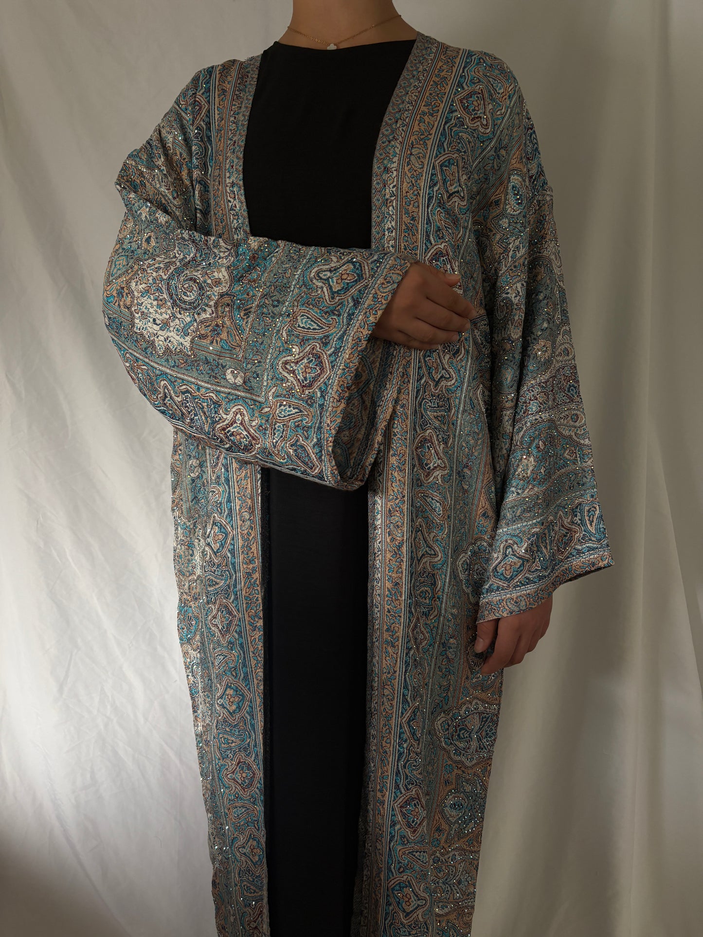 Royal azure Pashmina Abaya