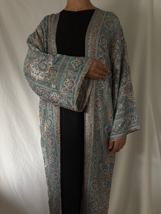 Royal azure Pashmina Abaya