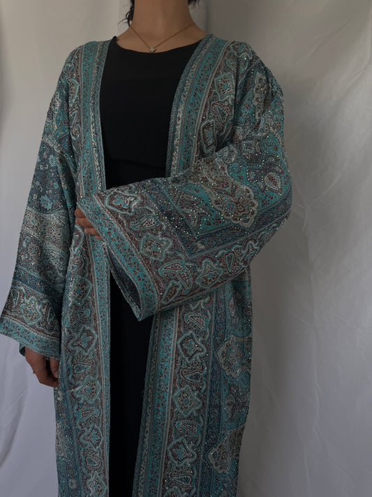 royal blue abaya