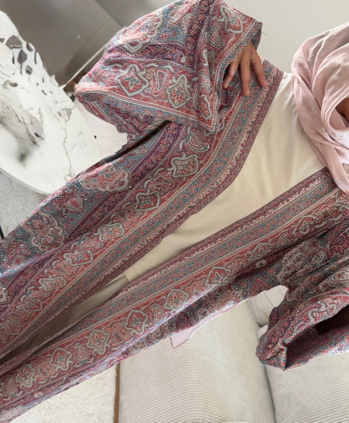 exclusive ruby veil abaya