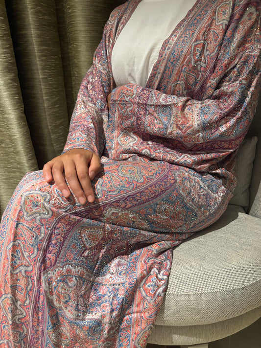 Ruby Veil Abaya